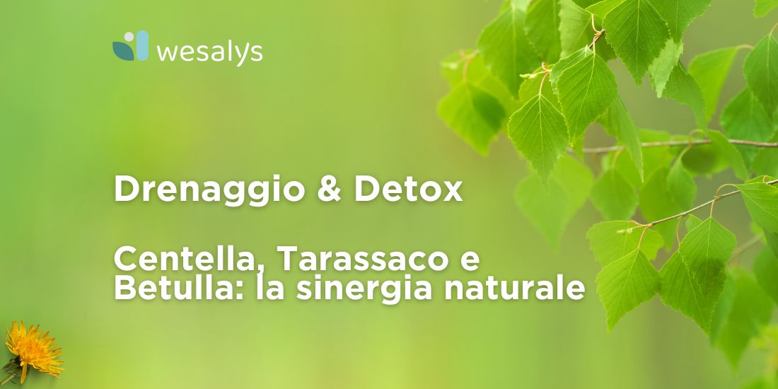 Centella asiatica, tarassaco e betulla: la sinergia naturale per drenaggio, detox e inestetismi della cellulite