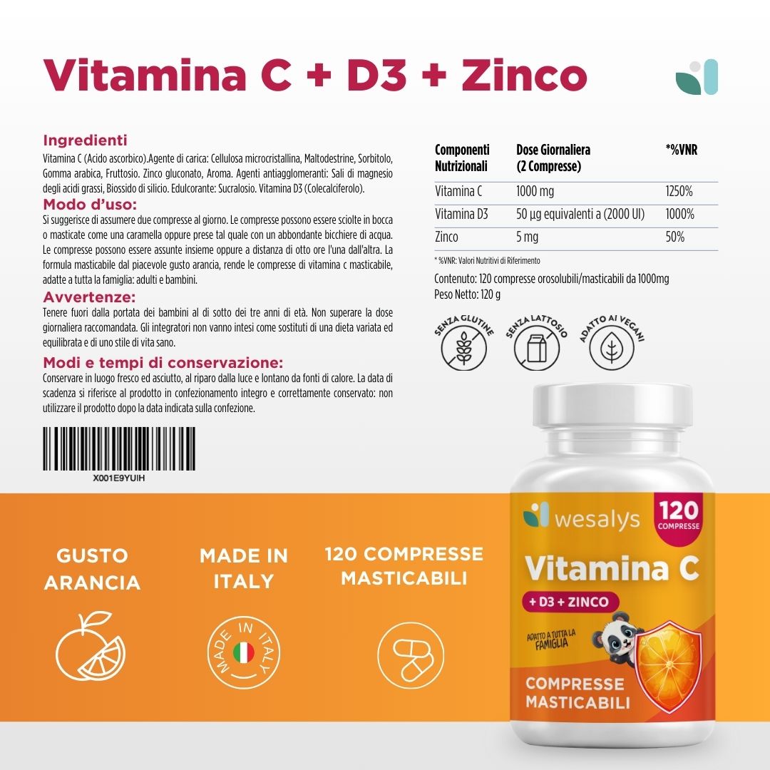 Vitamina C + D3 + Zinco