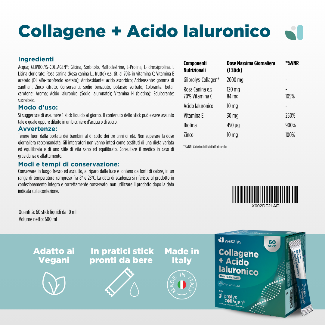 Collagene + Ácido Hialurónico Stick