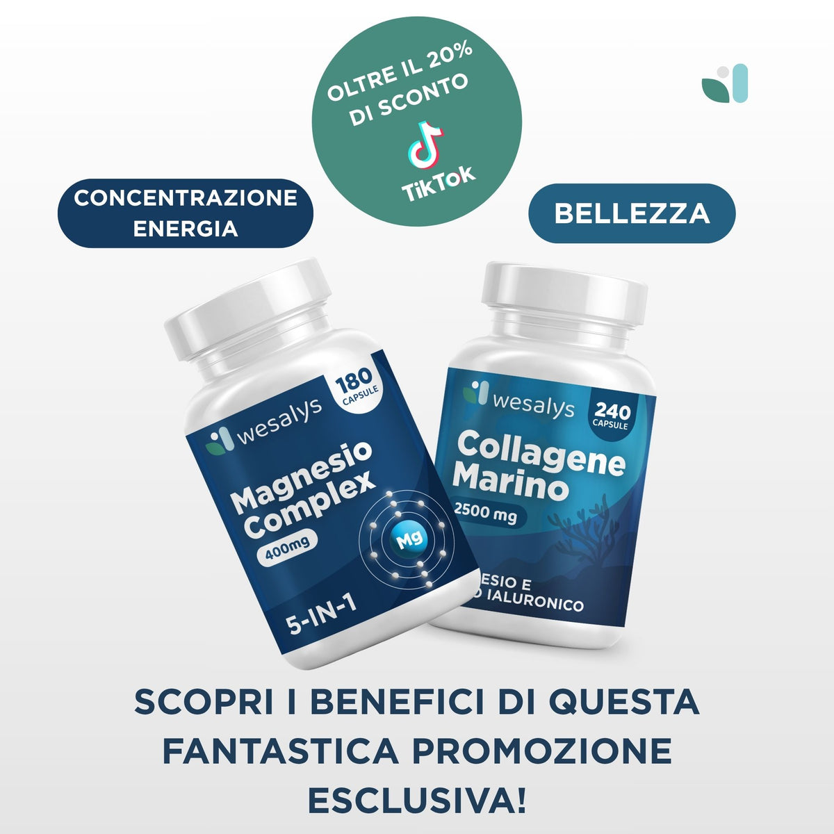 Bundle Esclusivo Magnesio Complex + Collagene Marino 240 TTS