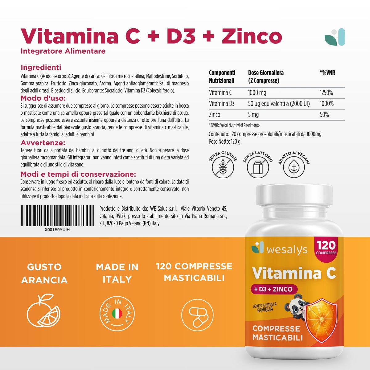 Vitamina C + D3 + Zinco