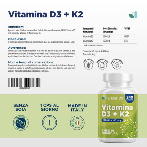 Vitamina D3 + K2
